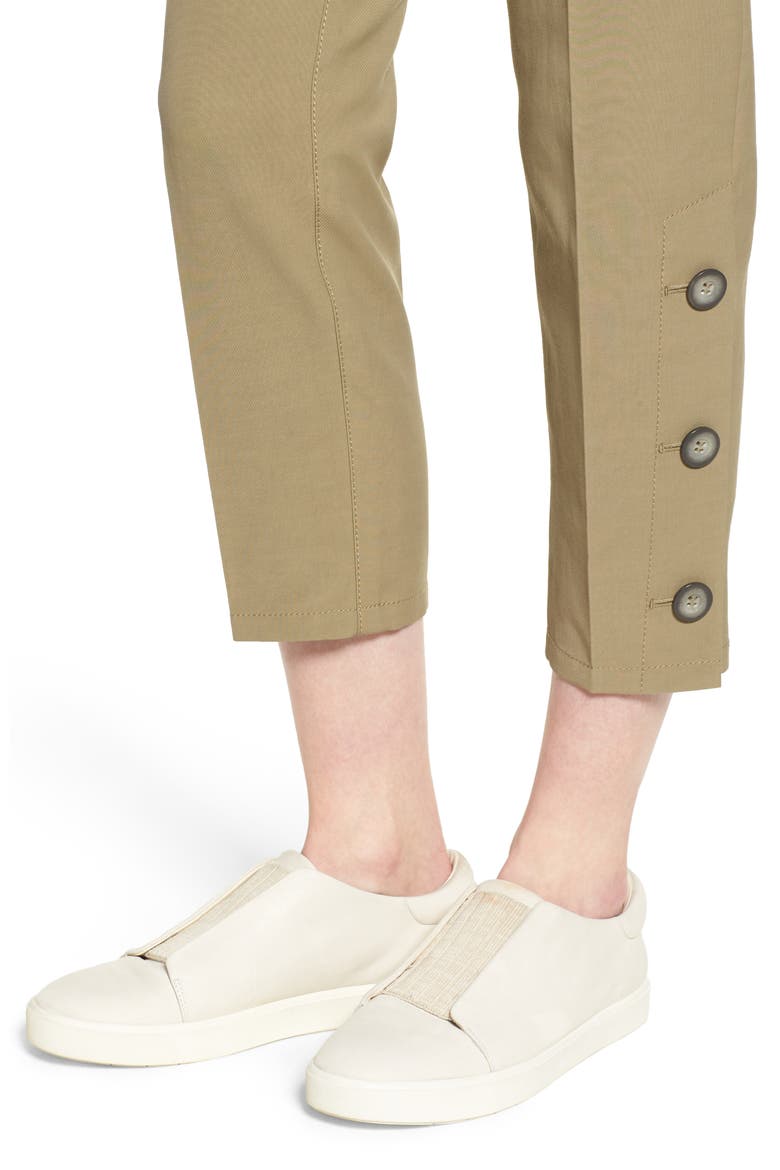 Slim Leg Crop Pants, Alternate, color, OLIVE COVERT