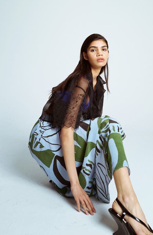 Topshop Sarong Maxi Skirt In Multi