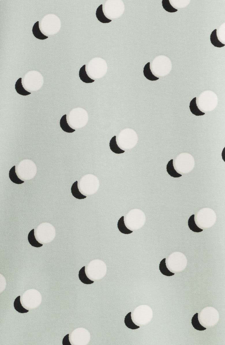 AK ANNE KLEIN Dot Print Tulip Sleeve Top, Alternate, color, Soft Aloe Multi