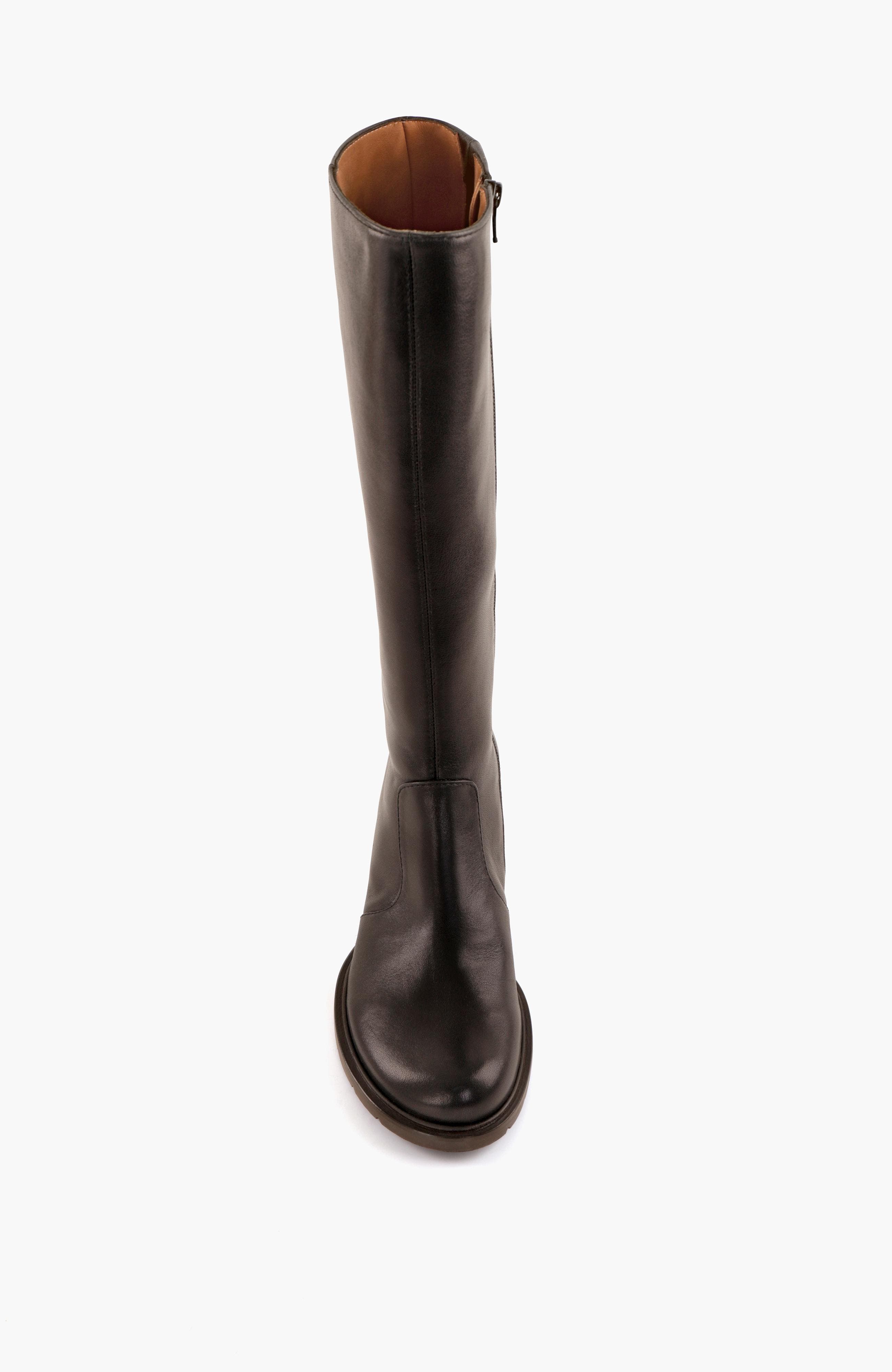 JANAI Soft leather knee-high boots, Alternate, color, Black