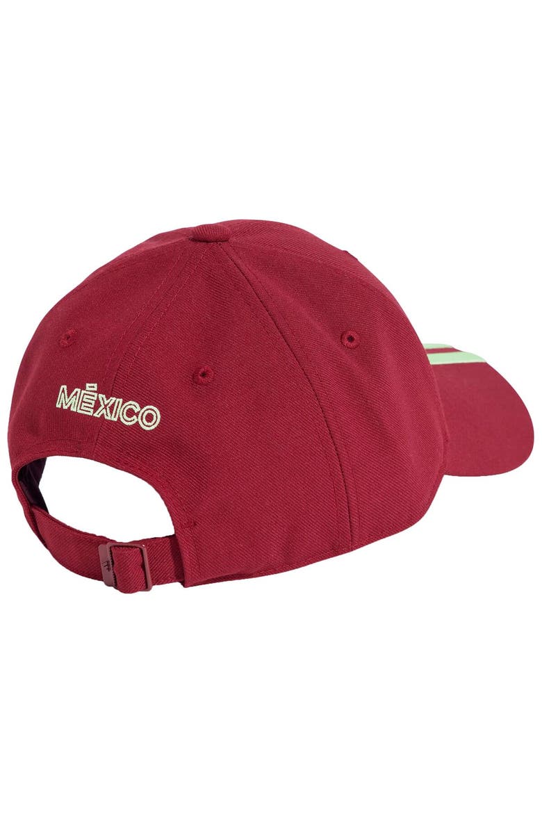 Men's adidas Green Mexico National Team Dad Adjustable Hat, Alternate, color, Burgundy