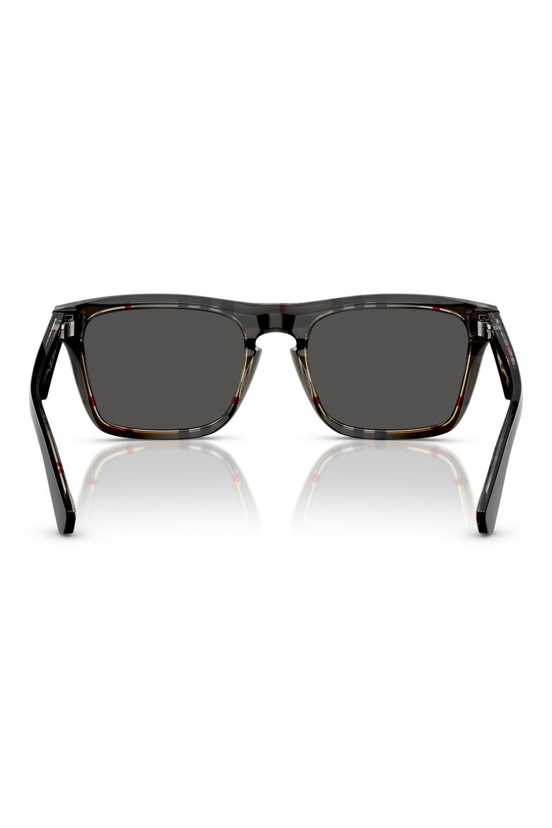 57mm Square Sunglasses, Alternate, color, DARK GREY