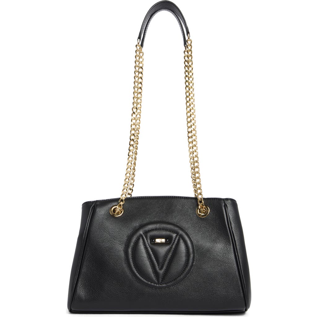 Valentino By Mario Valentino Angelina Signature Leather Shoulder Bag In Black
