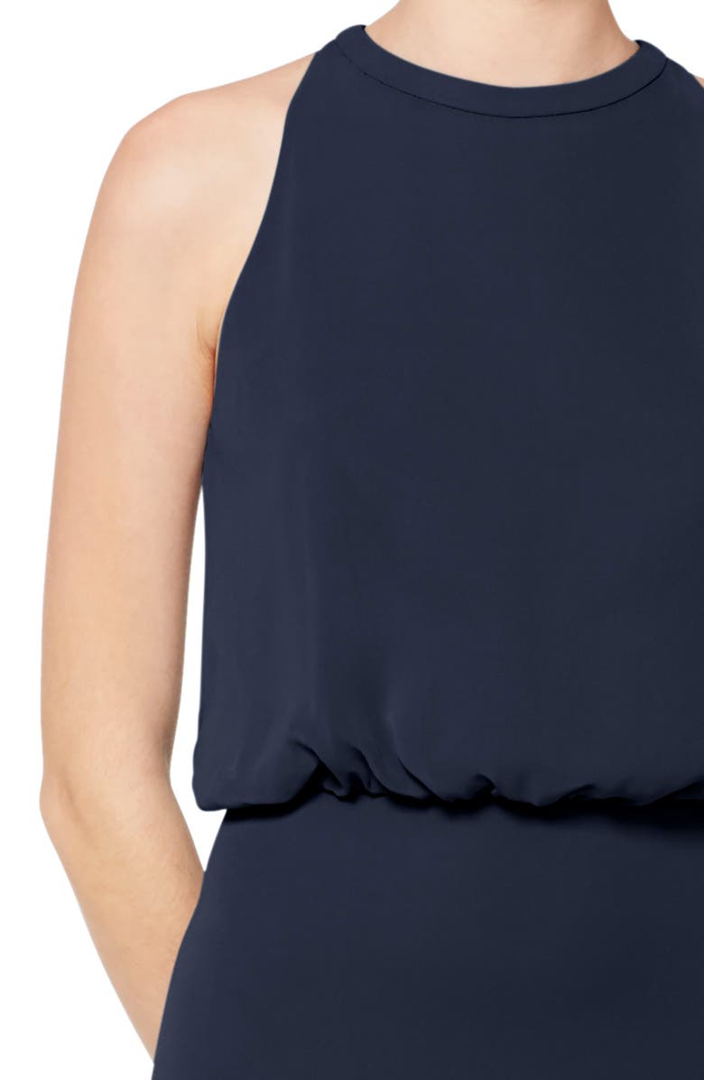 #Levkoff Halter Neck Blouson Bodice Chiffon Evening Gown, Alternate, color, 