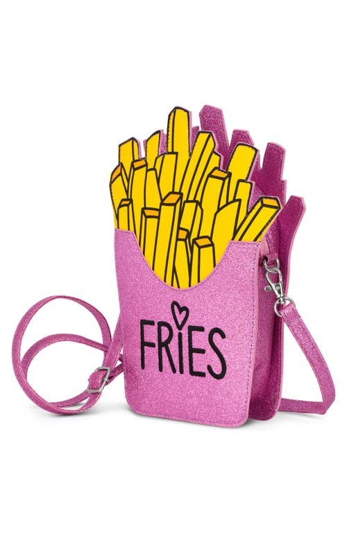 Iscream Kids' I Heart Fries Crossbody Bag In Pink