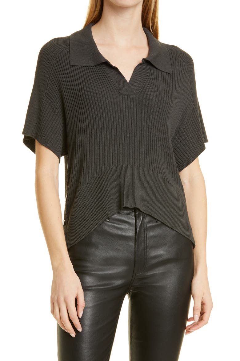 Rib Polo, Main, color, DARK GREY