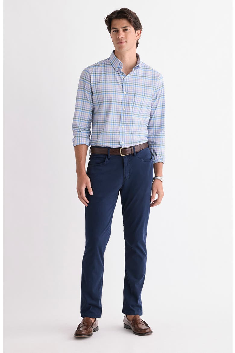 TATTERSALL PERF CTTN SHRT, Alternate, color, LAVENDER SKY