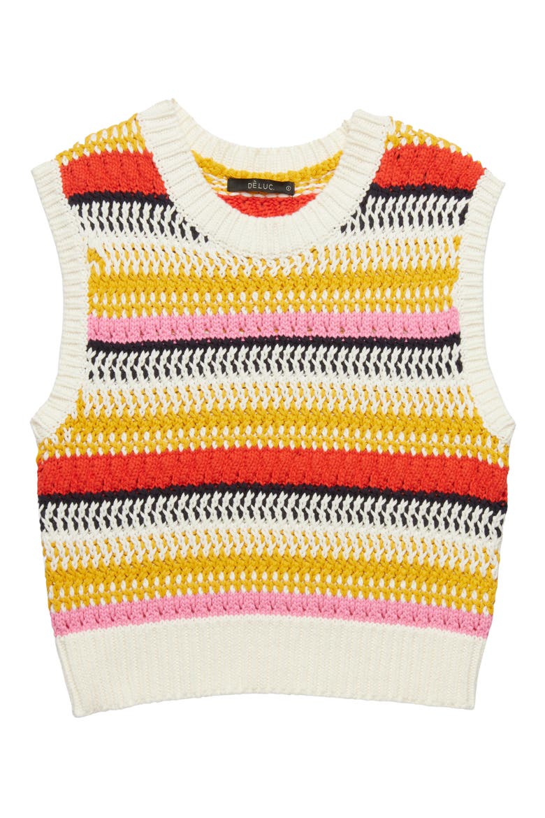 Moura Stripe Sweater Vest, Alternate, color, MULTICOLOR