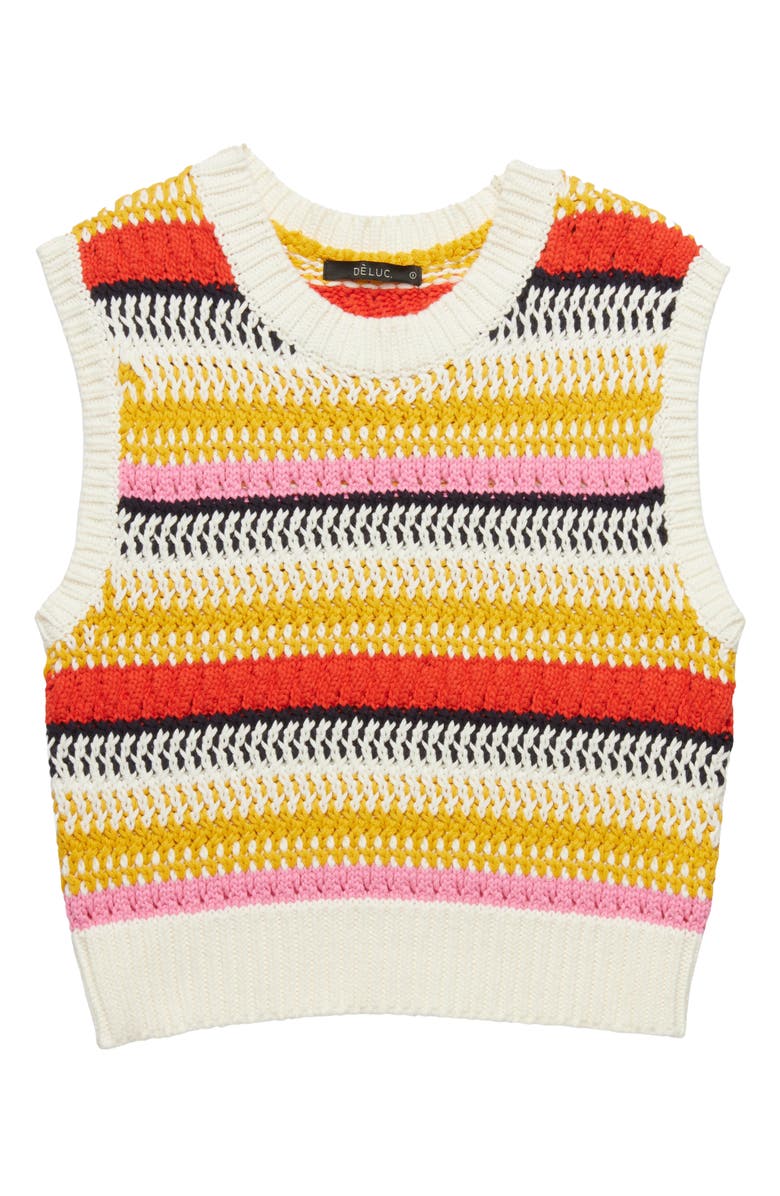 DELUC Moura Stripe Sweater Vest, Alternate, color, Multicolor