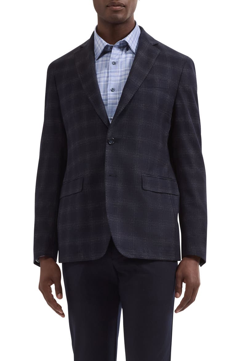 Two-Button Wool Blend Blazer, Main, color, NAVY