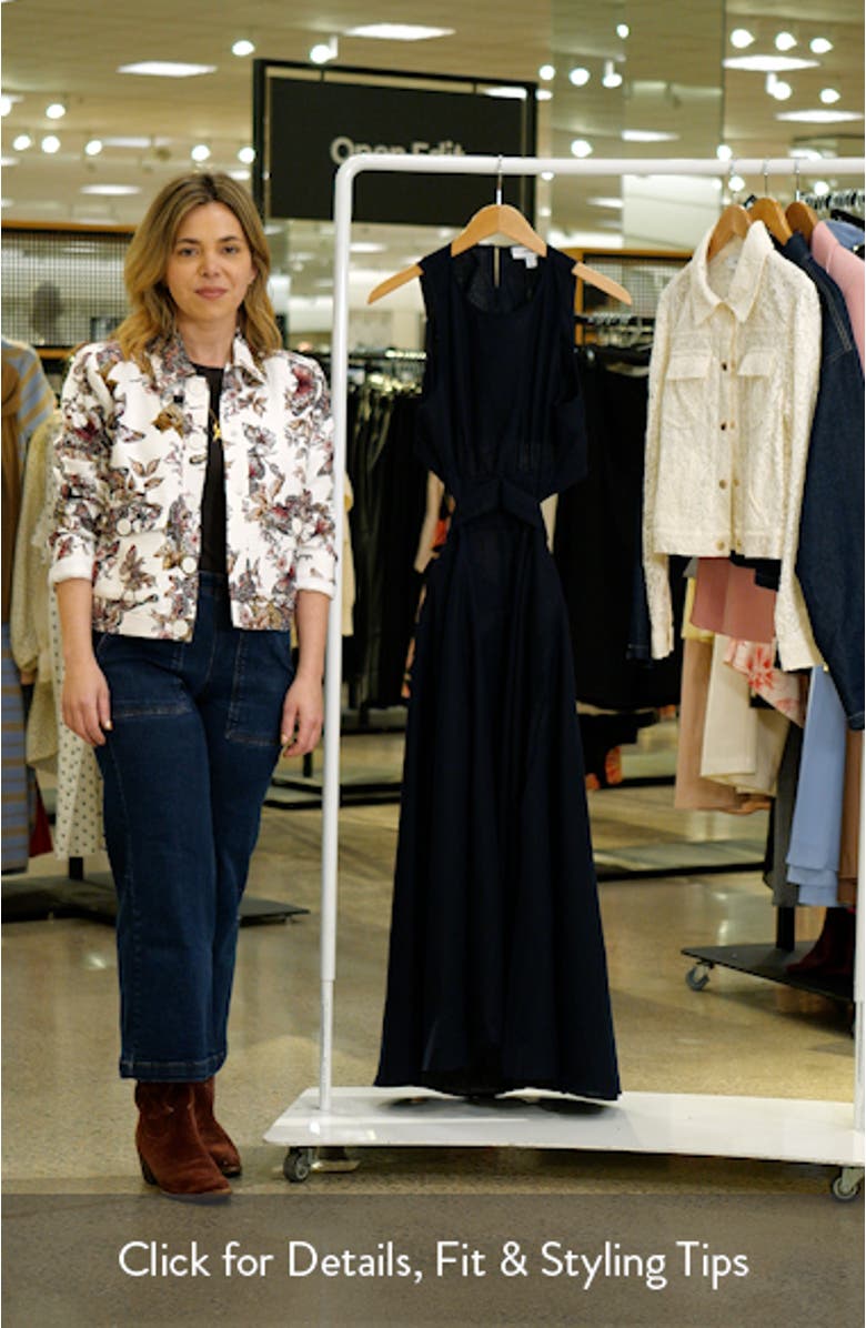 Hazel Cutout Detail Linen & Cotton Dress, sales video thumbnail