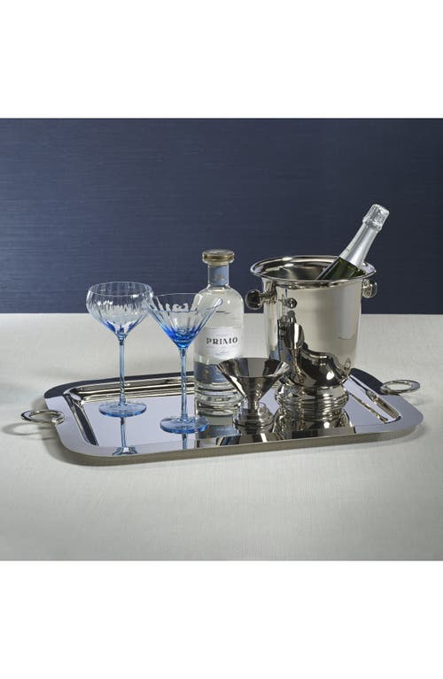 Zodax Malden Optic Set Of 4 Cocktail Glasses In Blue