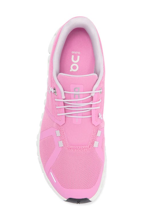 On Low Top Sneakers With Mesh Upper And Rubber Outsole In Raspberry/white