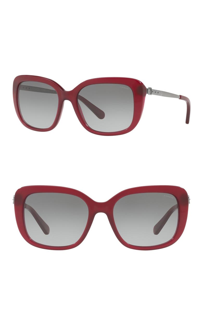 COACH Core 55mm Square Sunglasses, Alternate, color, 