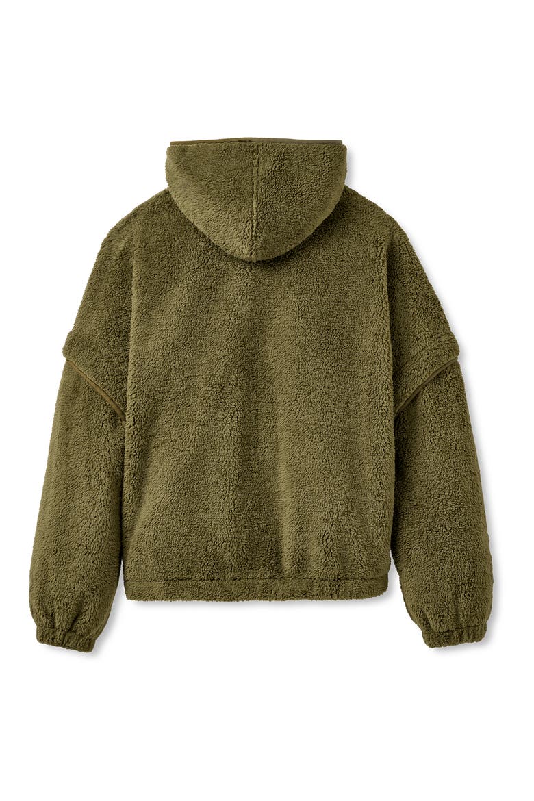 Mariella UGGfluff Zip Hoodie, Alternate, color, BURNT OLIVE