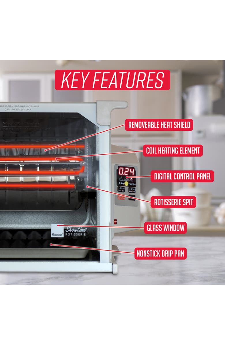 RONCO Digital Rotisserie Oven, Alternate, color, Silver