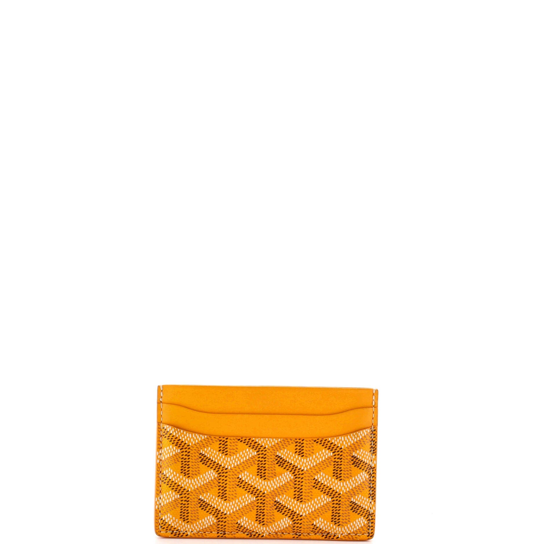 Saint Sulpice Card Holder Coated Canvas, Main, color, Yellow