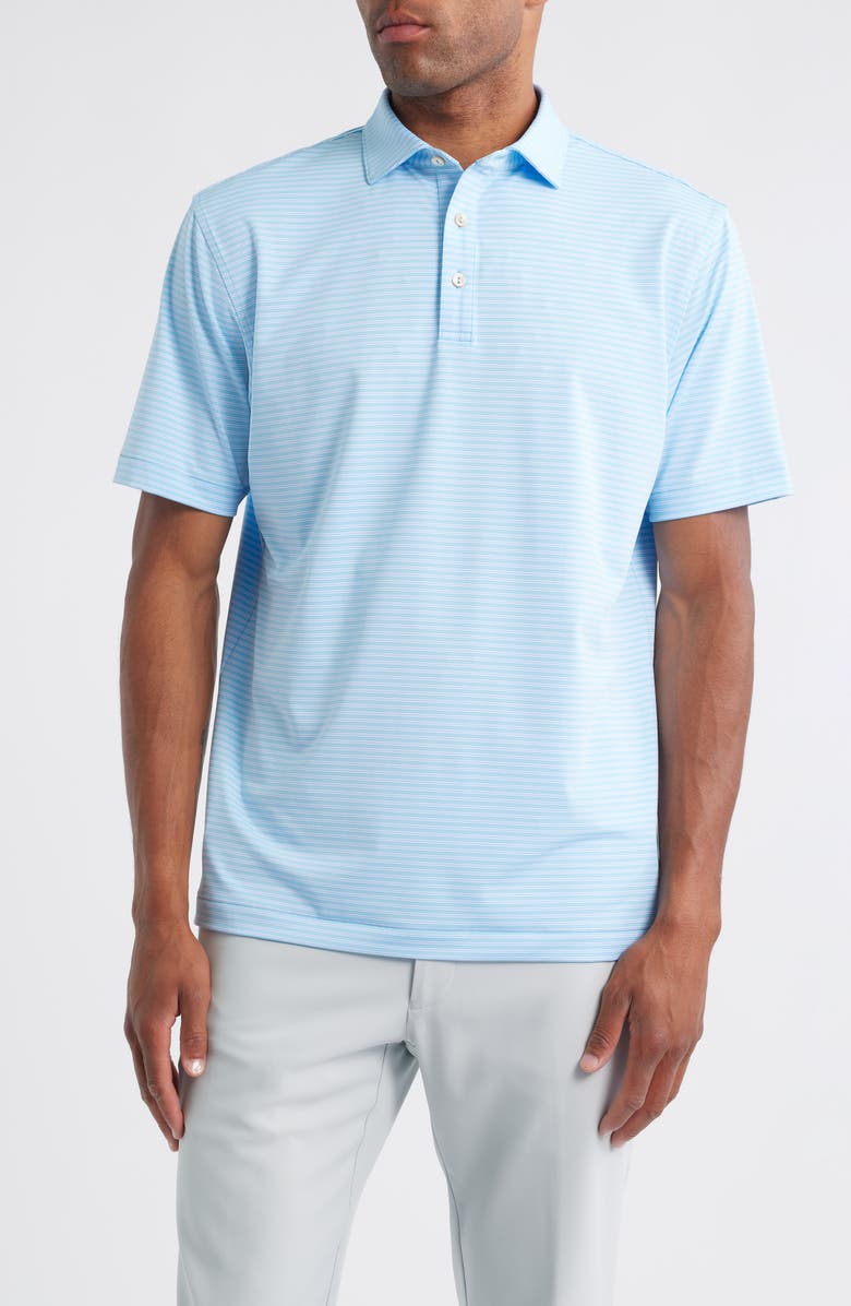 Peter Millar Culver Performance Jersey Polo, Main, color, Seaport Blue