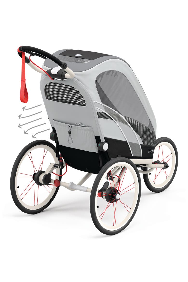 ZENO Multisport Jogging Stroller, Alternate, color, CREAM/ ORANGE/ GREY