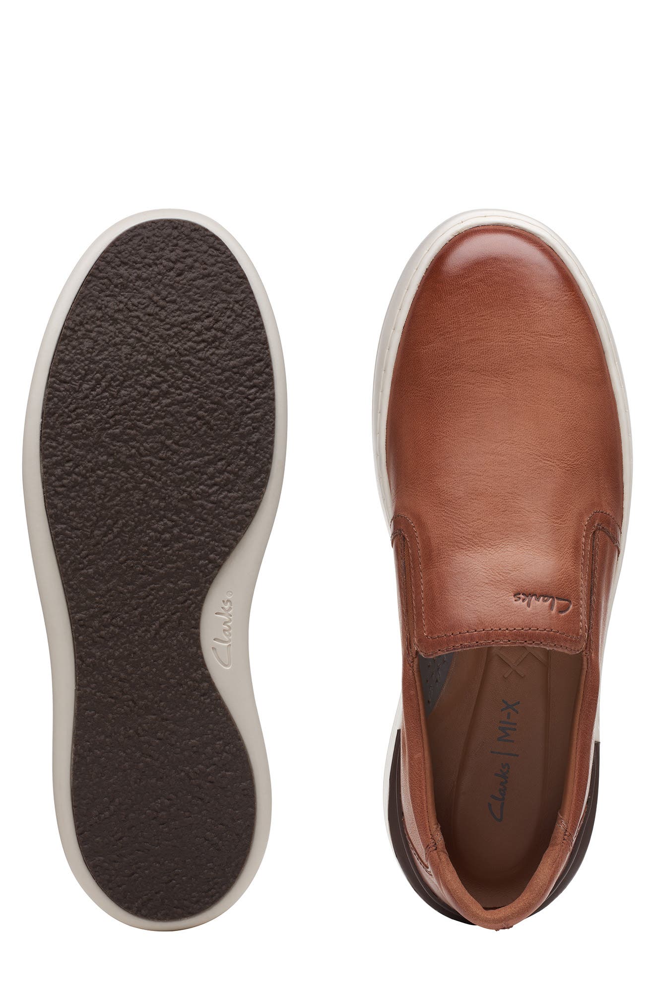 Courtlite Slip-On Sneaker, Alternate, color, TAN LEATHER