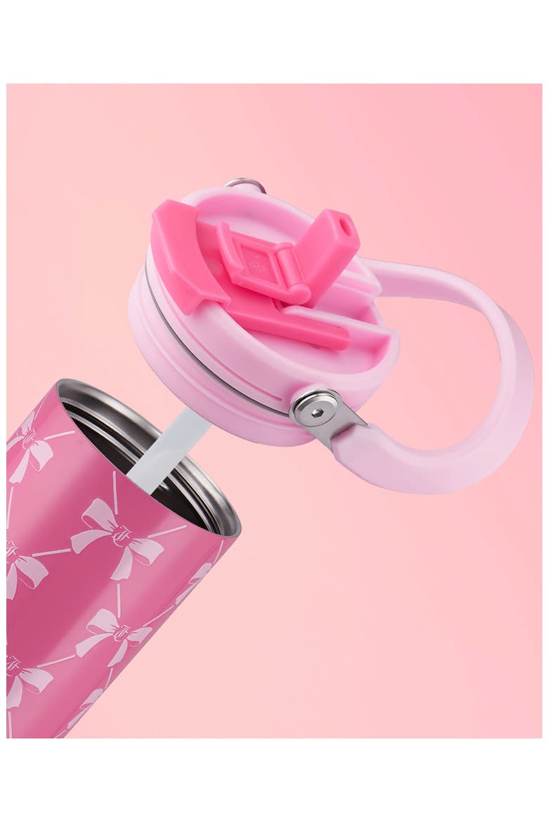 40-Ounce Stainless Steel Flip Fusion Water Tumbler, Alternate, color, PINK BOWS