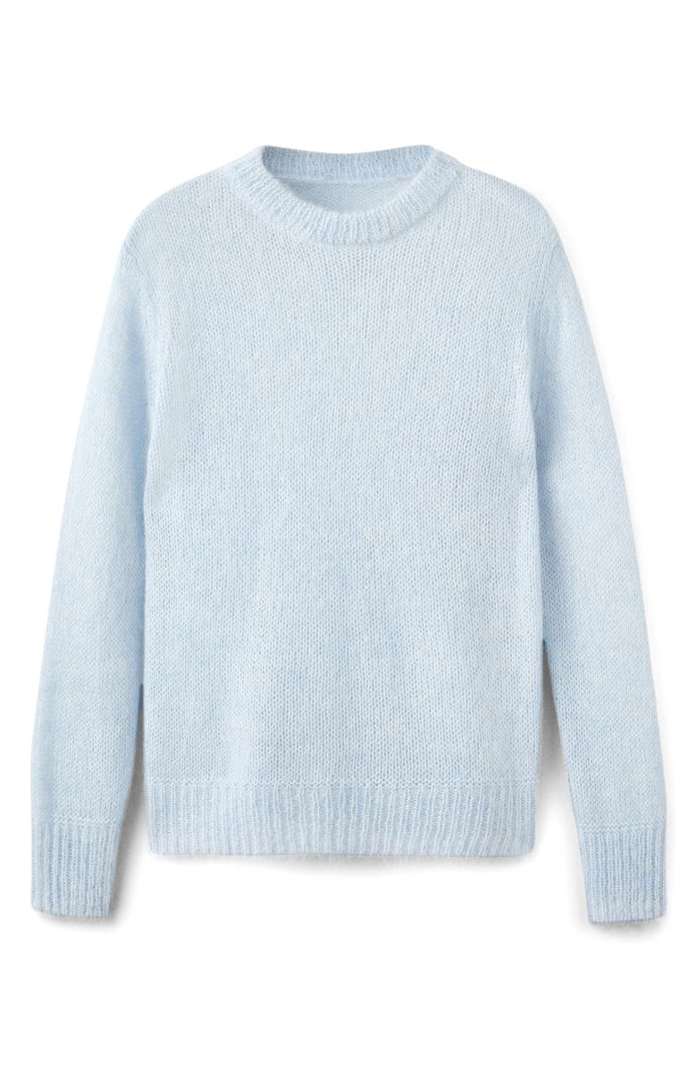 MANGO Colorin Crewneck Sweater, Main, color, Sky Blue