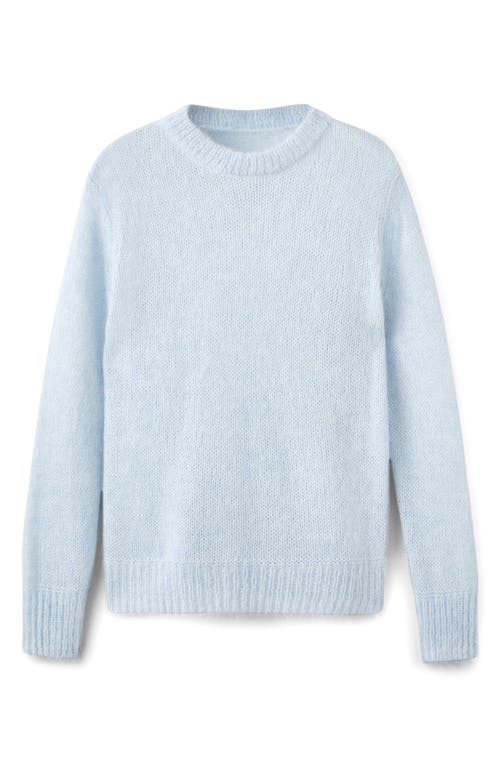 Mango Colorin Crewneck Sweater In Blue