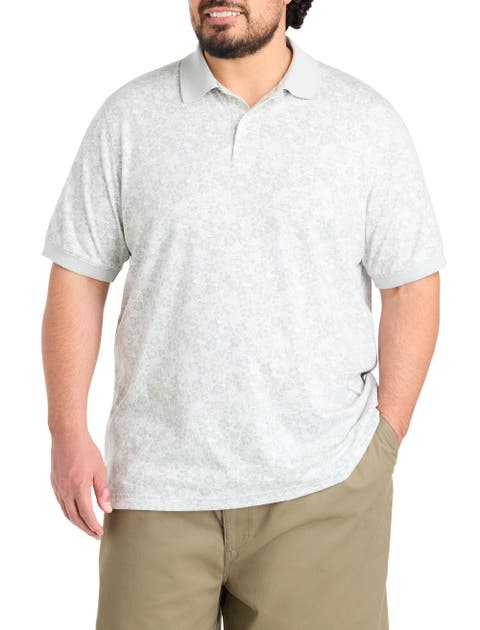 Big & Tall Floral Printed Polo Shirt V2