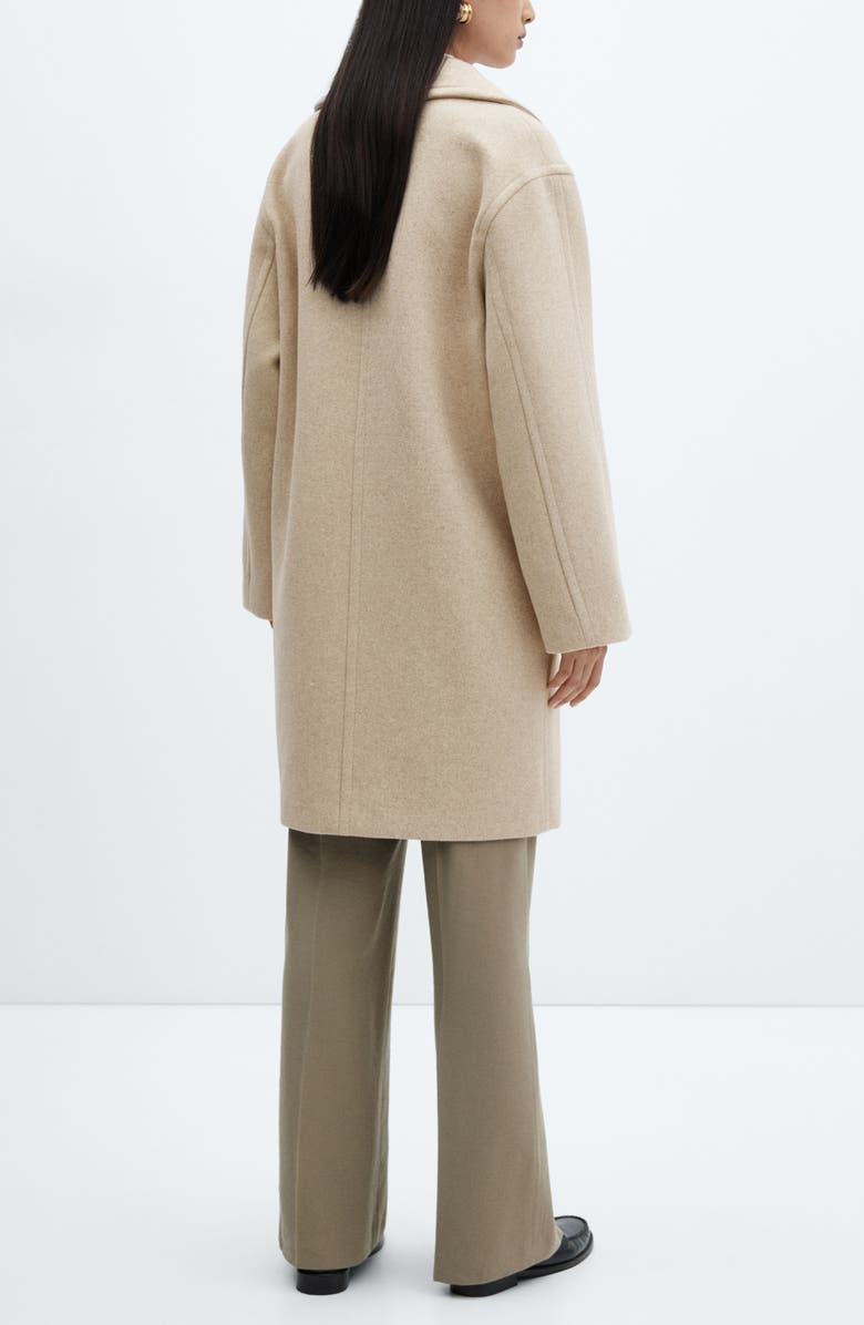 MANGO Oversize Lapel Wool Blend Coat, Alternate, color, 