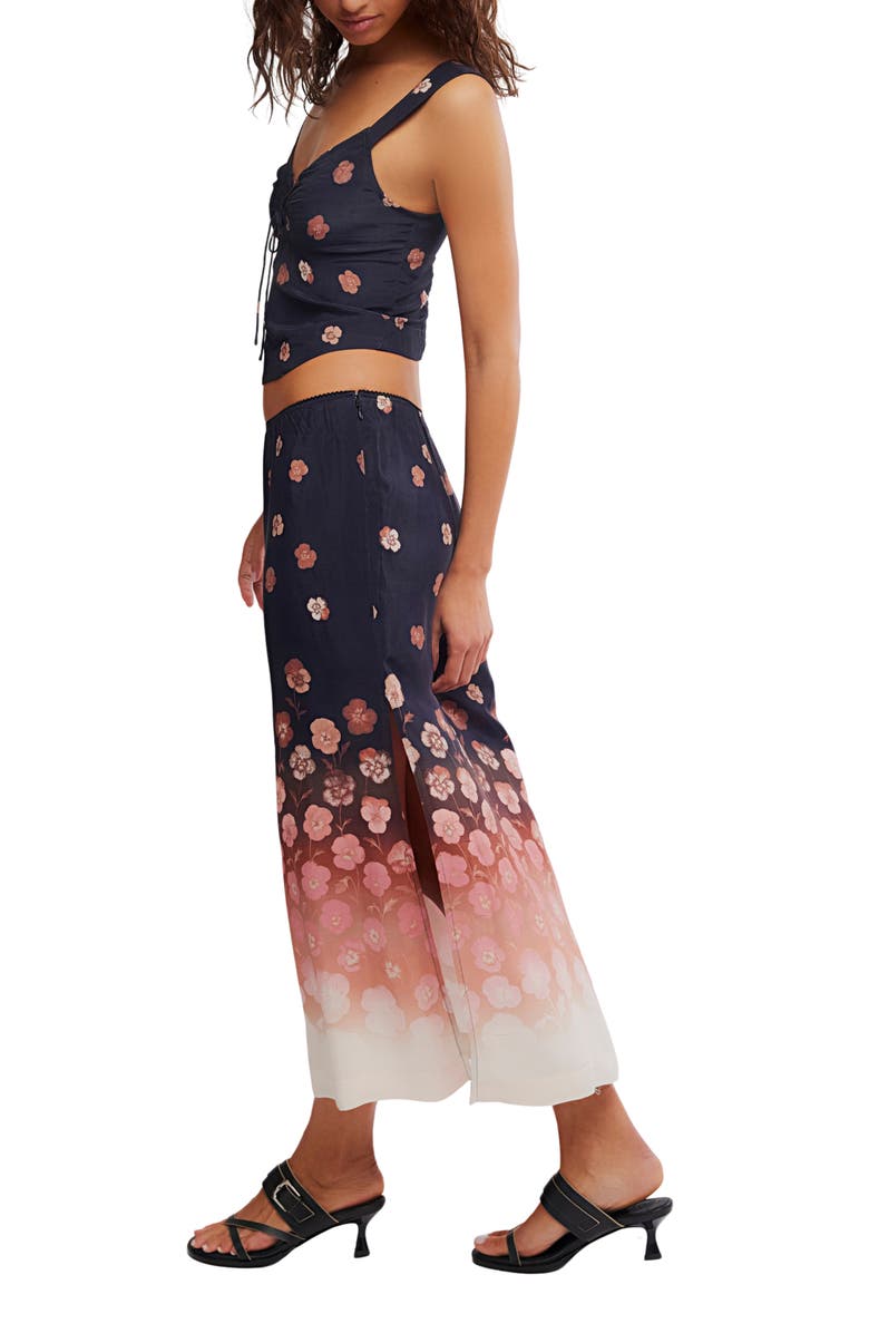 Free People Of the Season Floral Print Tank & Maxi Skirt Set, Alternate, color, Espresso Combo
