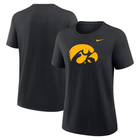 Women's Nike Black Iowa Hawkeyes Primary Logo T-Shirt
