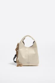 Bimba y Lola Leather Mini Paper Bag SS26