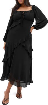 City Chic Shayla Long Sleeve Dress