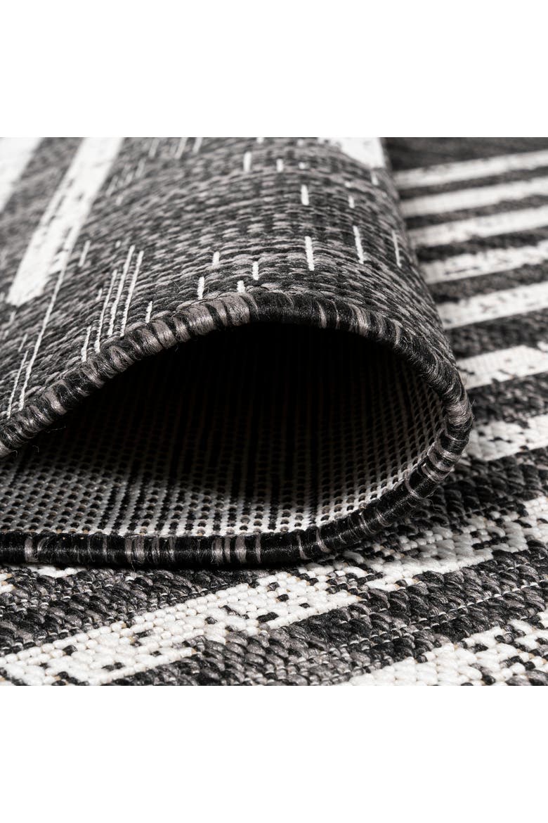 Zolak Berber Stripe Geometric Indoor/Outdoor Area Rug, Alternate, color, Black/Ivory