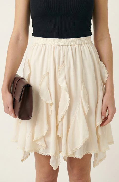 Tiered Ruffle Mini Skirt