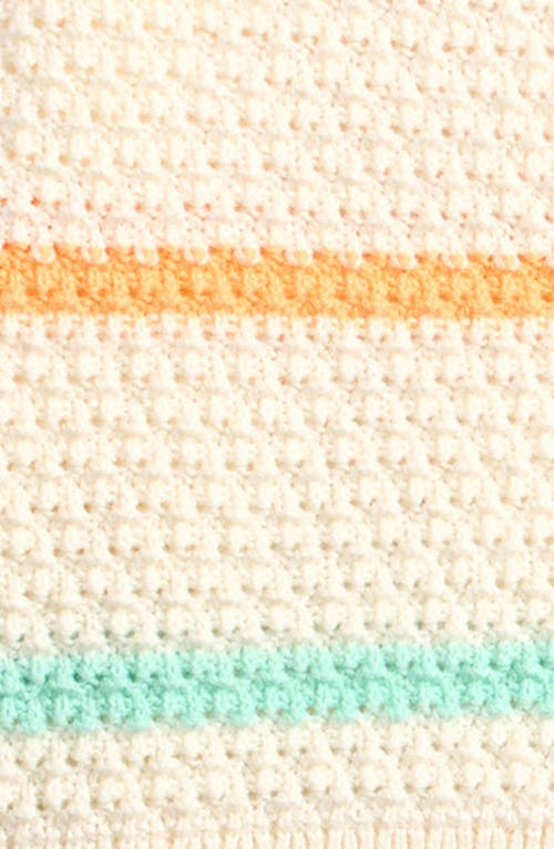 Tucker + Tate Kids' Stripe Cotton Cardigan In Ivory Egret Rainbow Stripe