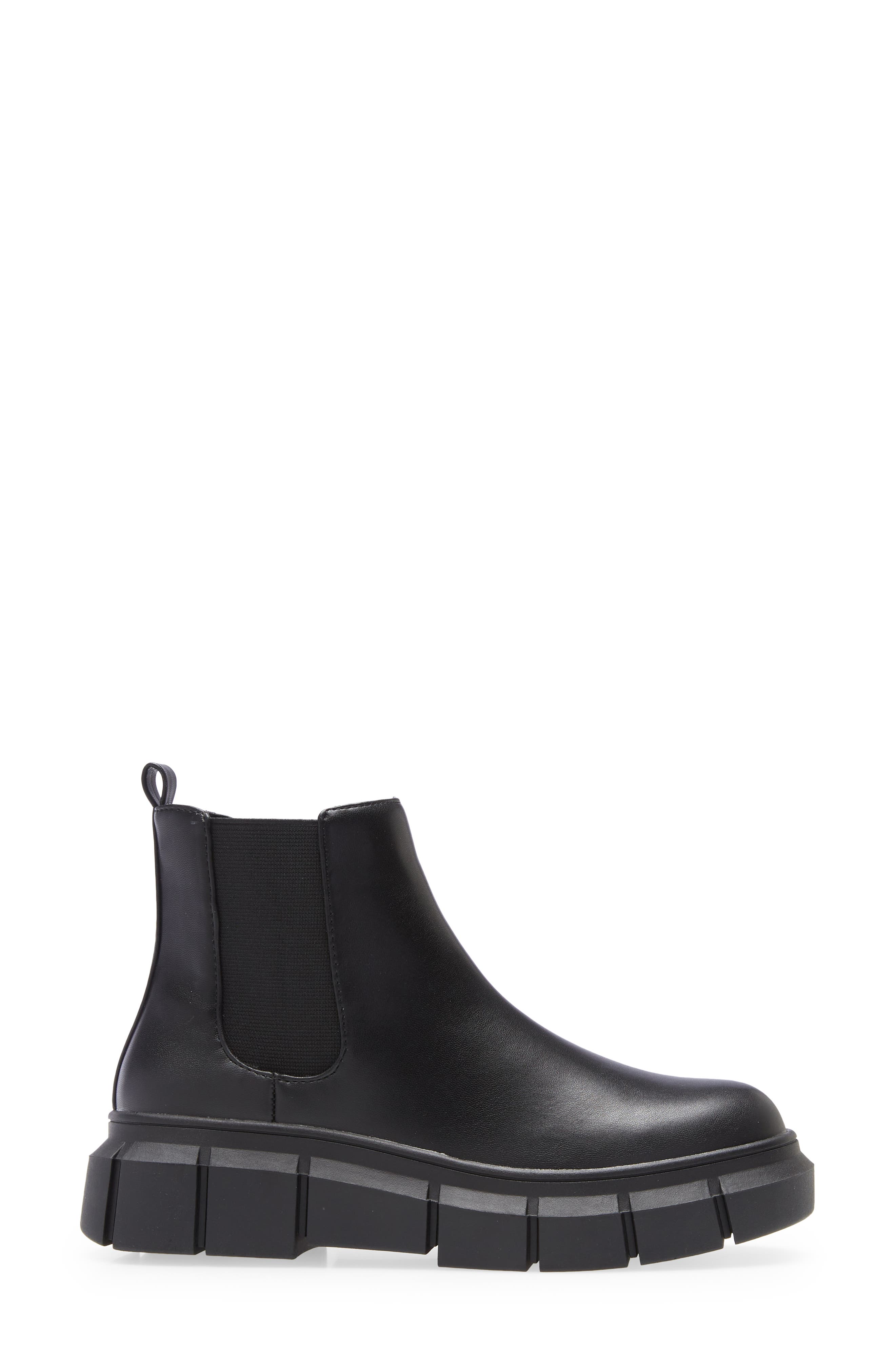 Niya Lug Sole Chelsea Boot, Alternate, color, BLACK