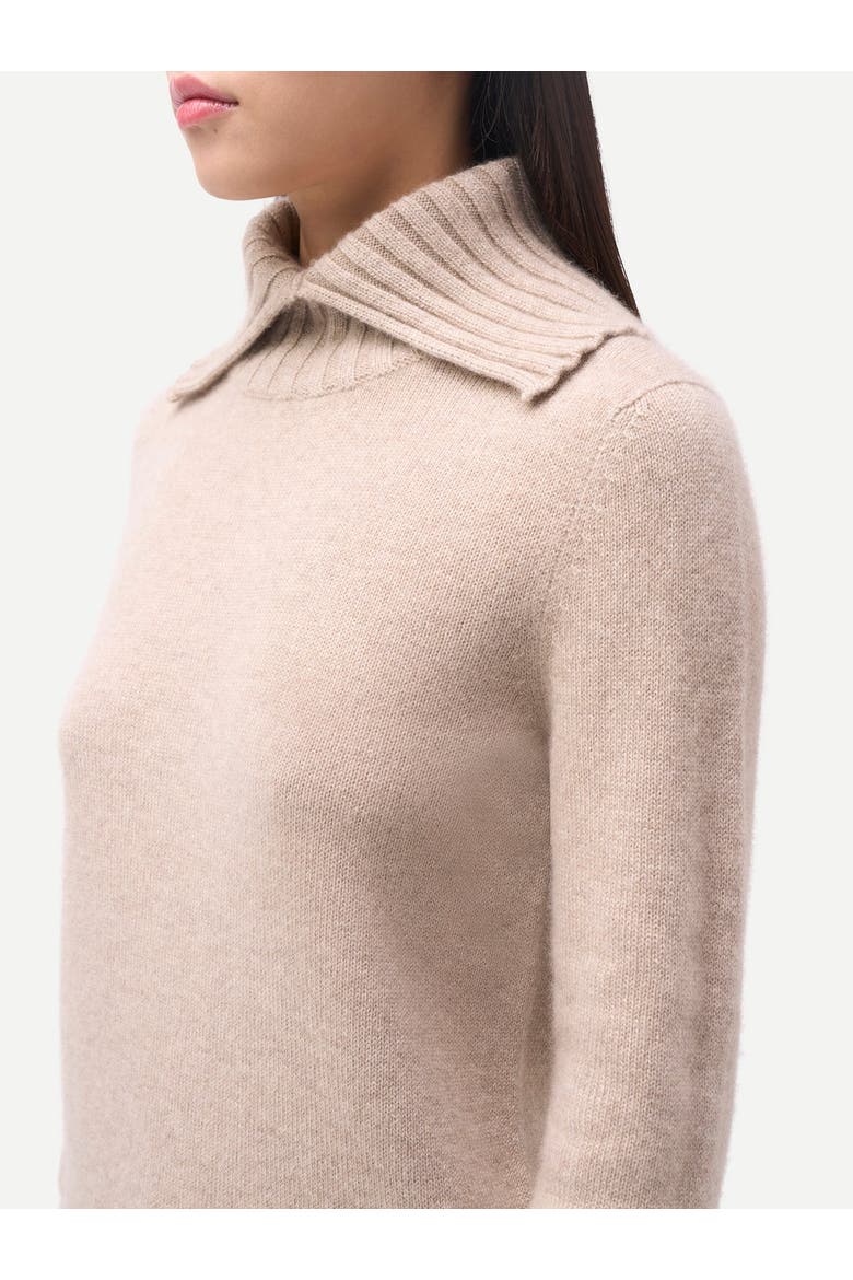 Slit T-Neck Sweater, Alternate, color, warm grey