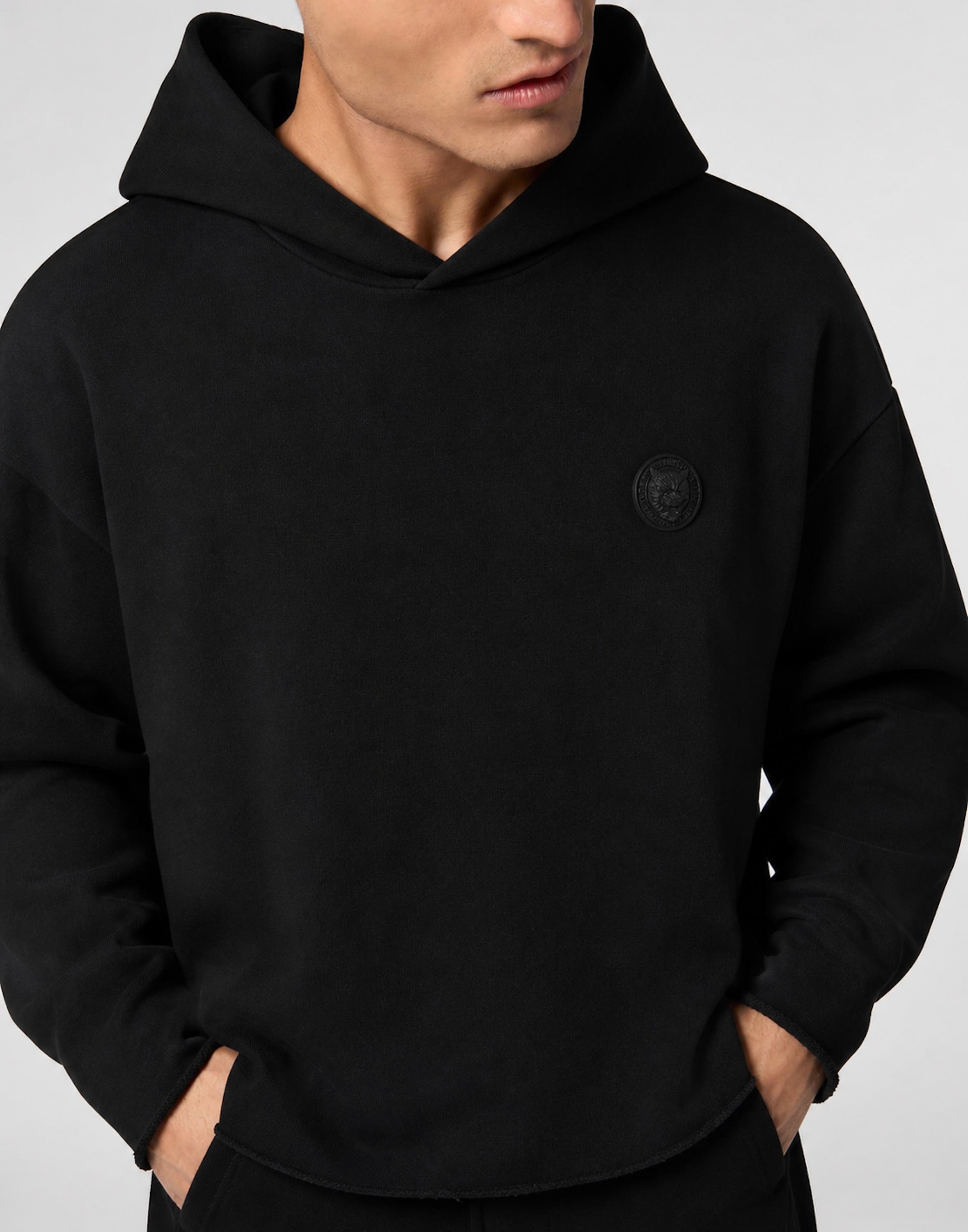 PLEIN SPORT Jersey Hoodie Raw Edge Men (Men) | Nordstrom