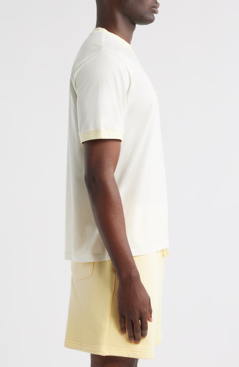 Elwood Pocket Ringer T-Shirt, Alternate, color, White/ Yellow