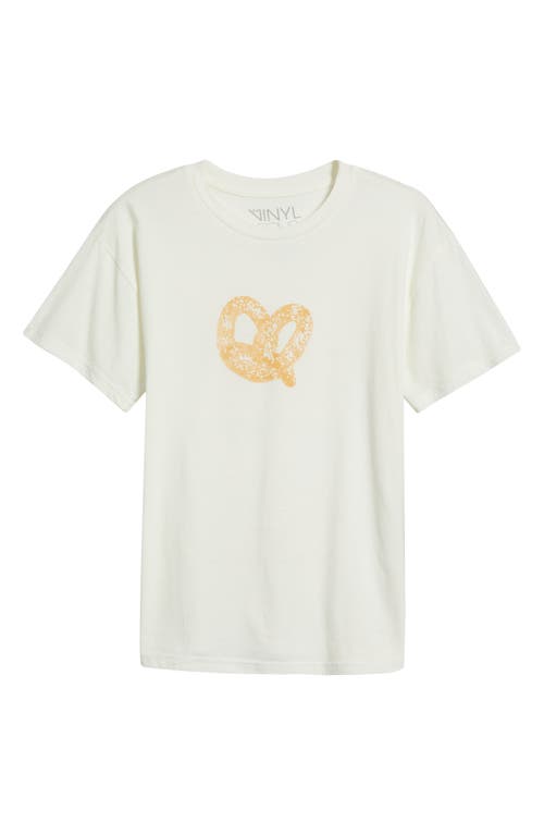 Vinyl Icons Pretzel Graphic T-shirt In White