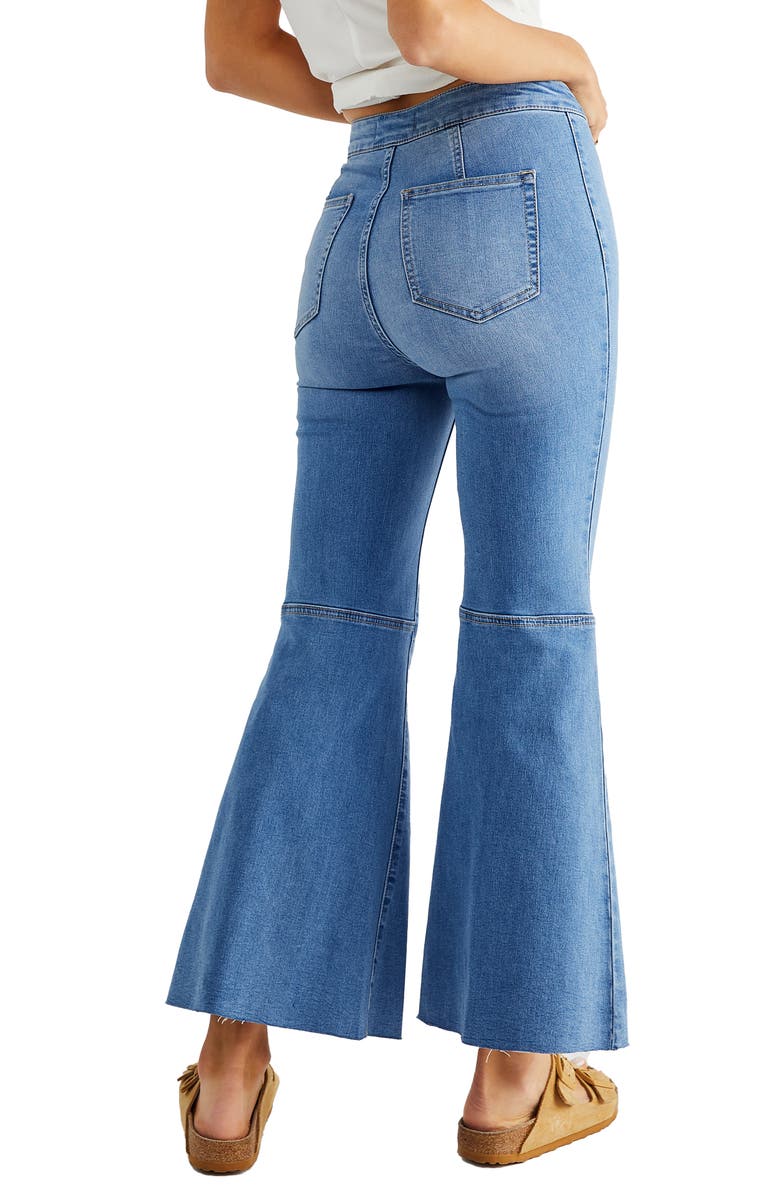Free People Youthquake Crop Flare Leg Jeans, Alternate, color,