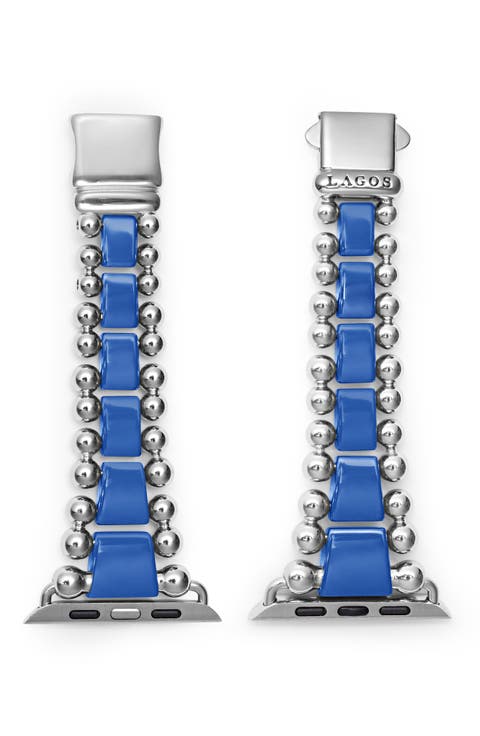 Smart Caviar Ceramic & Sterling Silver Apple Watch® Band