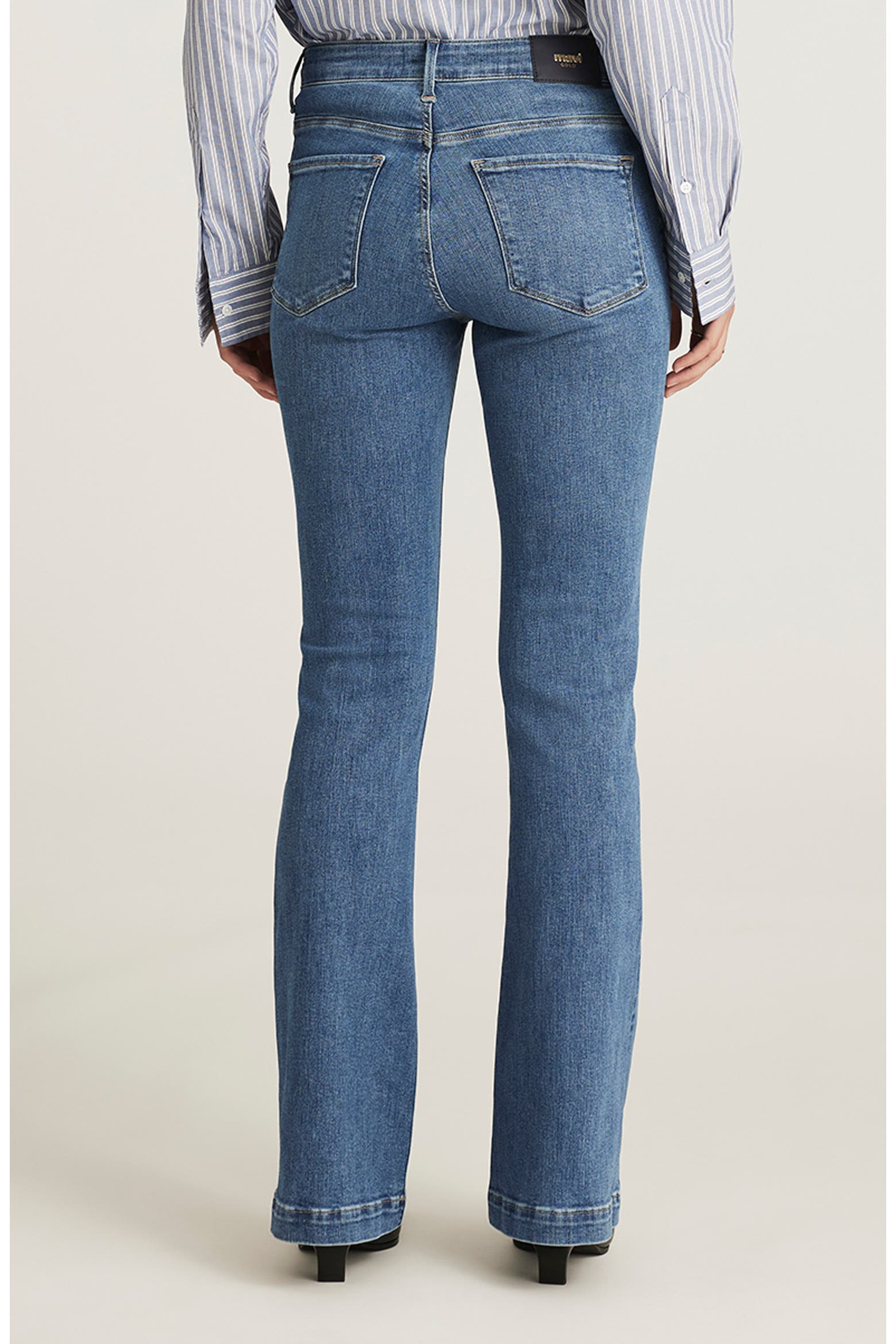 High Rise Building Button Washing Mavi Jeans Sydney High Rise Flare Jeans (Women) | Nordstrom