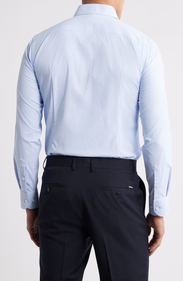 BOSS Hank Kent Slim Fit Performance Stretch Dress Shirt, Alternate, color, Open Blue