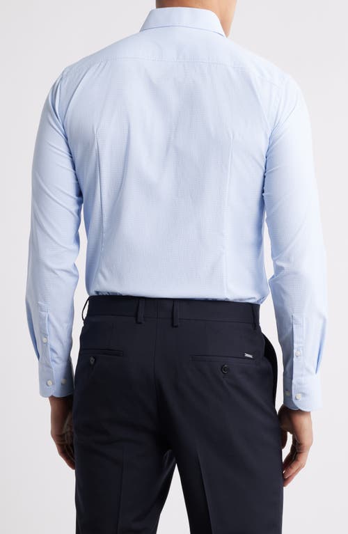 Hugo Boss Boss Hank Kent Slim Fit Performance Stretch Dress Shirt In Blue