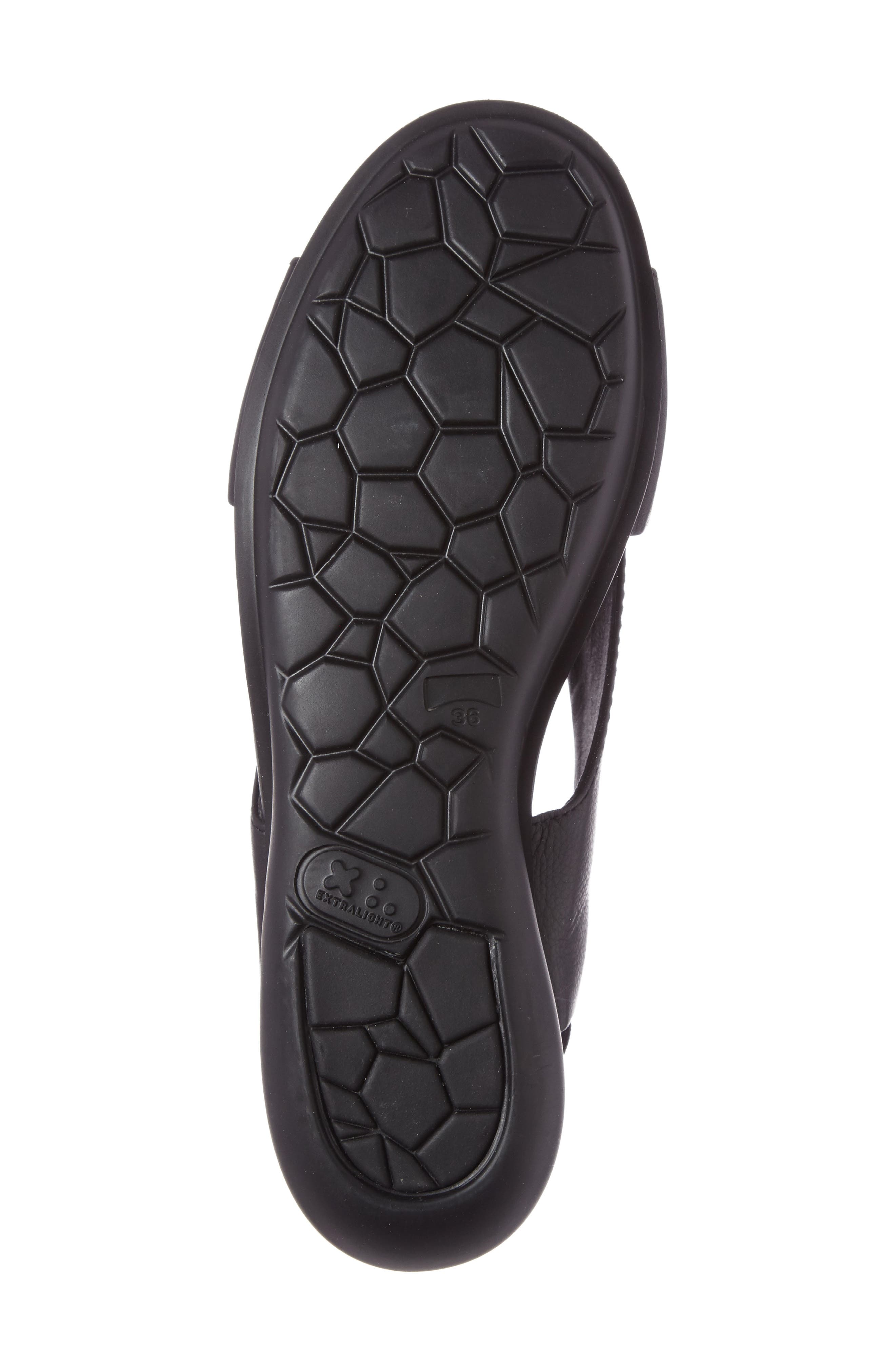 Camper Balloon Slingback Wedge Sandal, Alternate, color, Black Leather