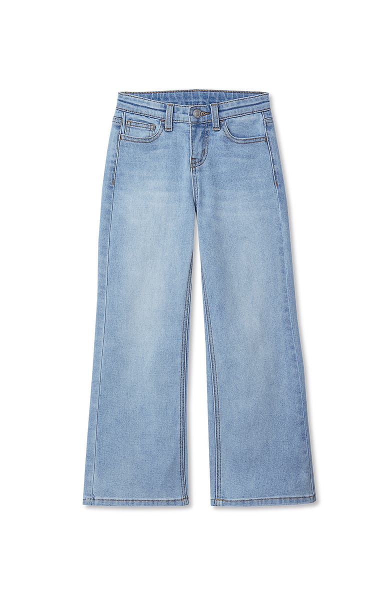 Lands' End Girls Wide Leg Denim Jeans, Main, color, Shadow Blue