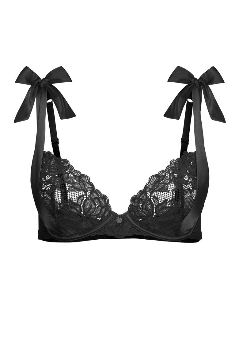 Moxie Unlined Demi Bra, Alternate, color, Black