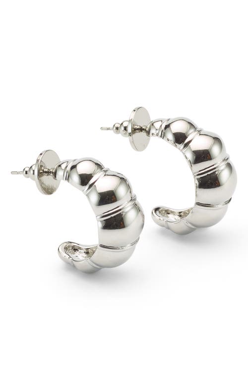 Lelet Ny Croissant Hoop Earrings In Silver